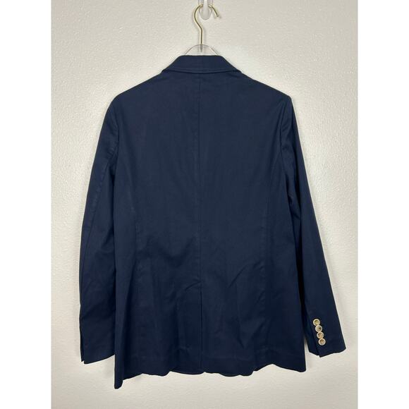 J. Mclaughlin Button up Tortoise Shell Button Jacket Blazer Navy Blue Sz 2 - Picture 8 of 8